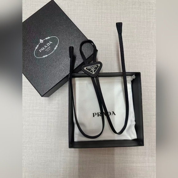 Prada Saffiano Leather Bolo Tie - Picture 2 of 7